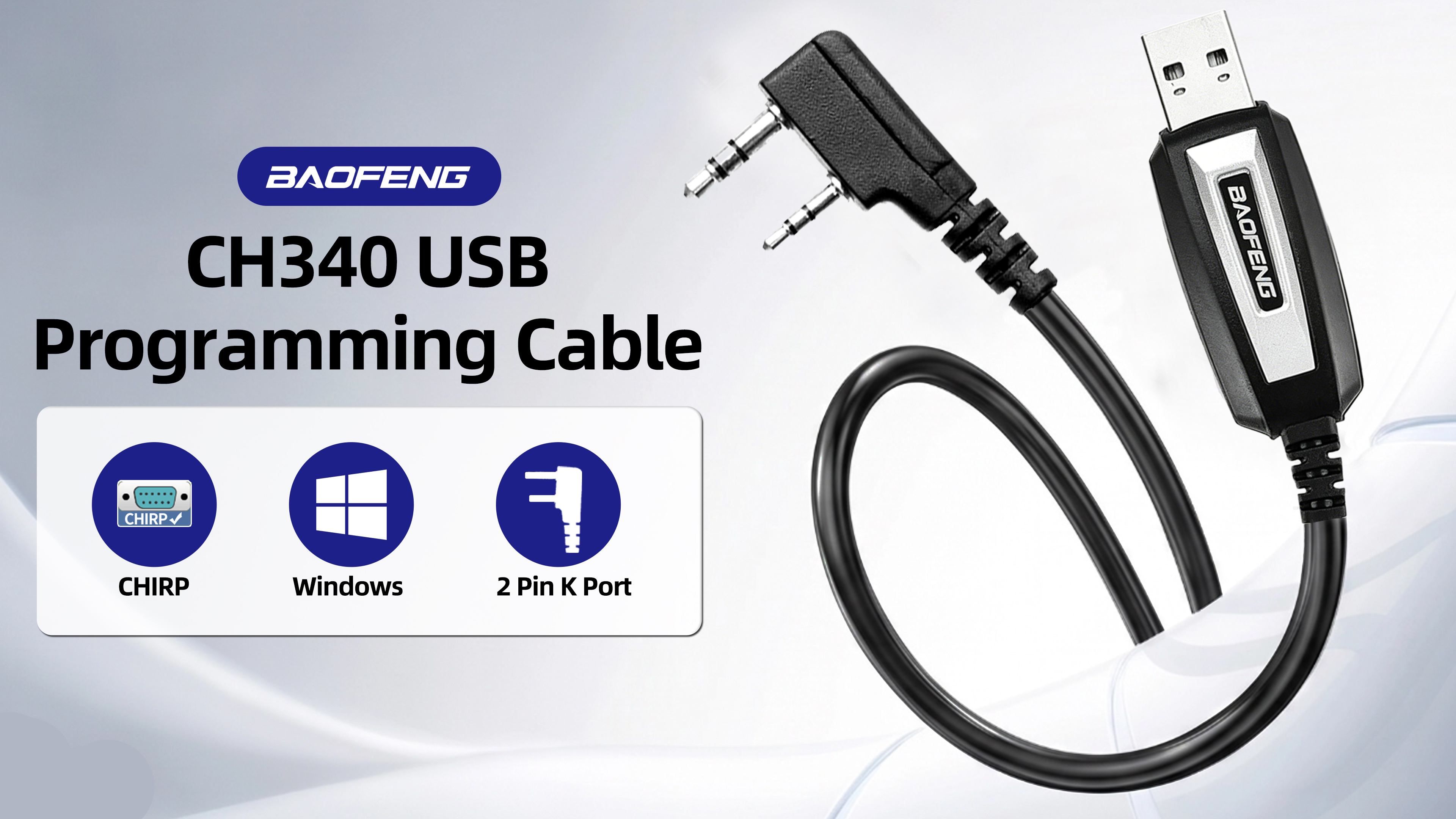 Amazon.com: BAOFENG USB Programming Cable CH340 Chip Compatible UV